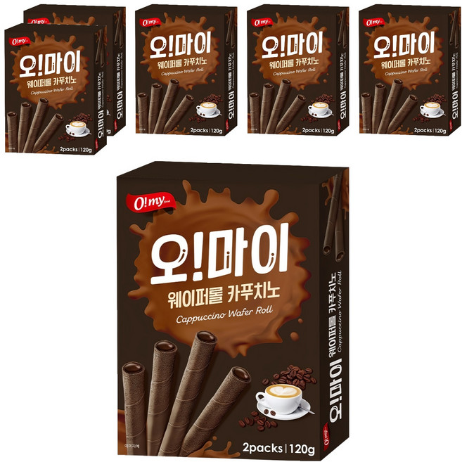O my food 歐邁福 捲心酥 卡布奇諾口味, 6個, 120g