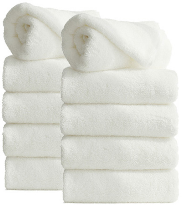 타월톡톡 국내생산 호텔수건 200g 40수 코마사, 화이트, 10개