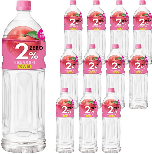 이프로 부족할 때 복숭아 제로, 12개, 1.5L