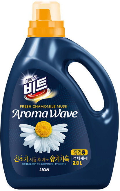 비트 아로마웨이브 카모마일향 액체세제 본품 일반 드럼 겸용, 3L, 1개