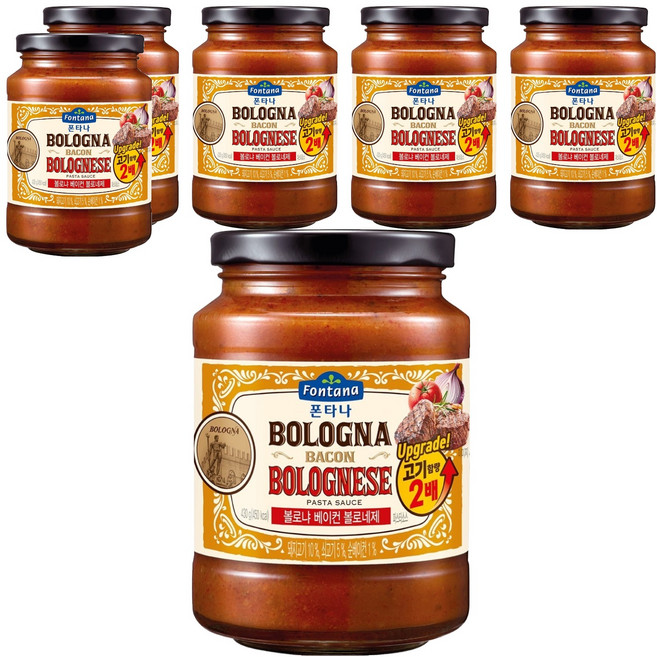 폰타나 볼로냐 베이컨 볼로네제 파스타 소스, 430g, 6개
