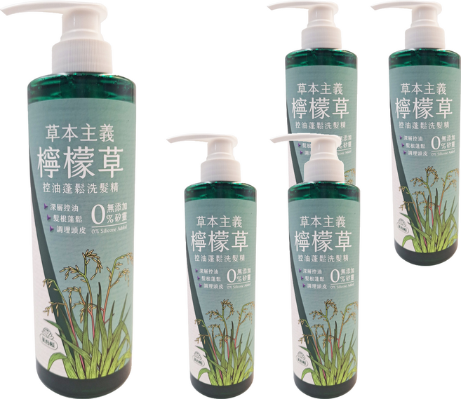 美吾髮 草本主義檸檬草控油蓬鬆洗髮精, 540ml, 5瓶