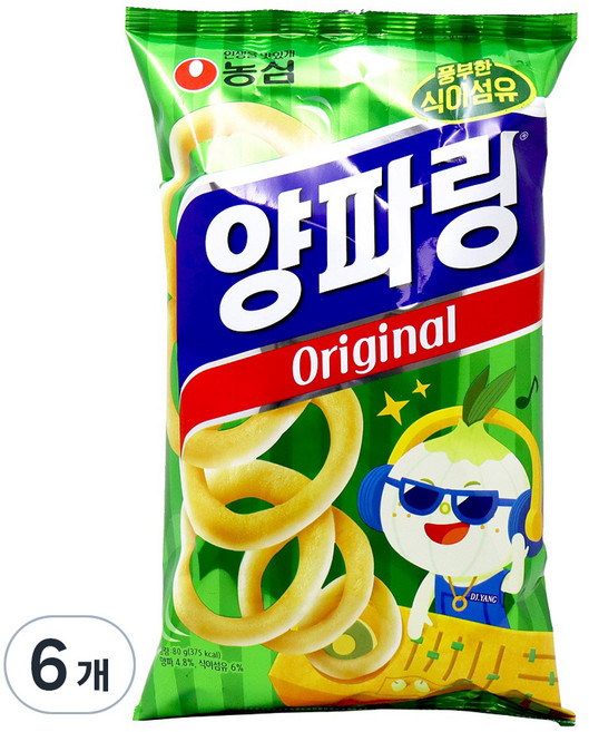 양파링 오리지널, 80g, 6개