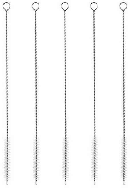 comet 吸管清潔刷, 5支, 銀色 + 白色