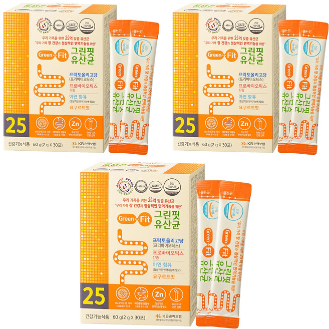 닥터피플 그린핏유산균, 3개, 60g