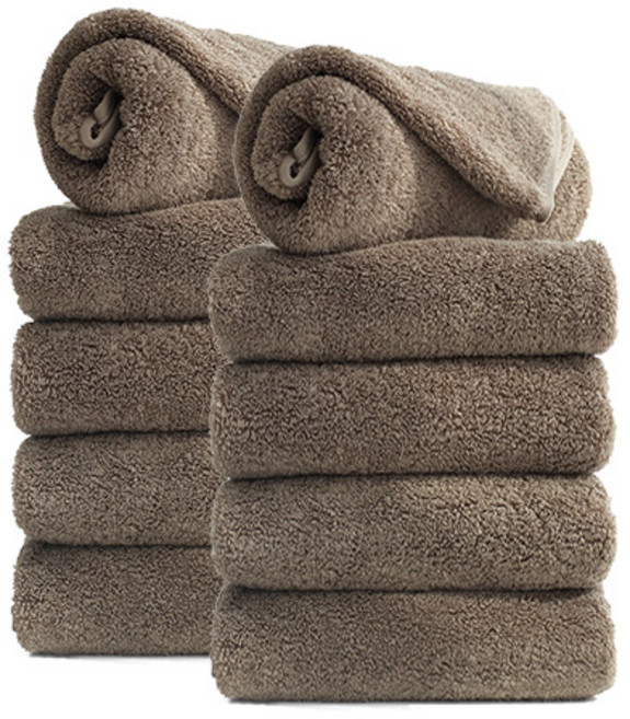 타월톡톡 호텔수건 200g 40수 코마사, 브라운, 10개