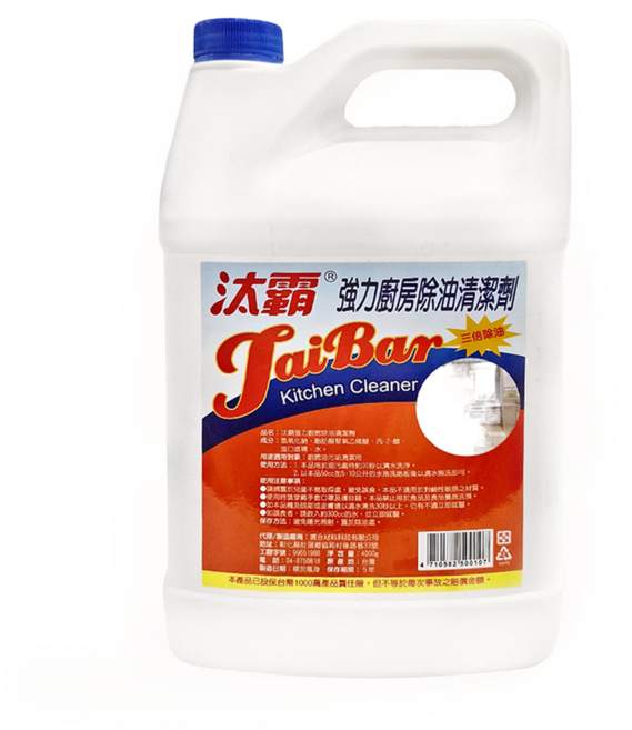 TaiBar 汰霸 強力廚房除油清潔劑, 4kg, 1桶
