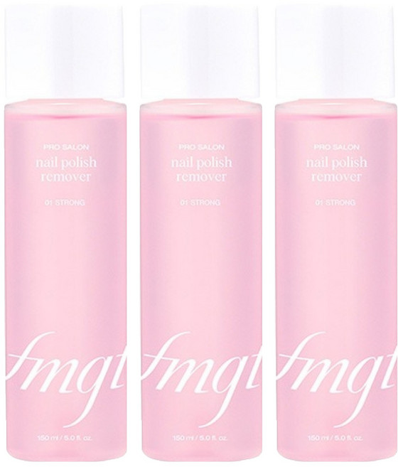 fmgt 프로 살롱 네일 리무버 스트롱, 150ml, 3개
