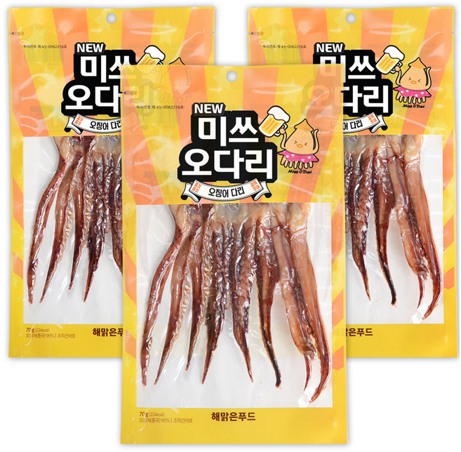 해맑은푸드 뉴 미쓰오다리, 70g, 3개