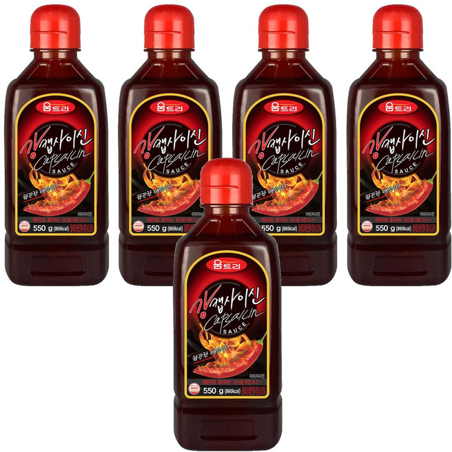 움트리 강캡사이신 액상소스, 550g, 5개