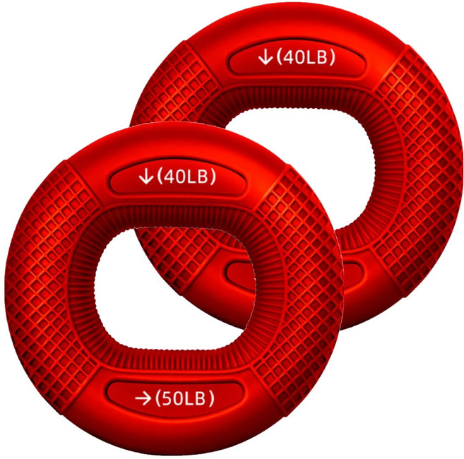 MICHAEL FITNESS 麥克健身 雙向握力圈, 紅色, 2個