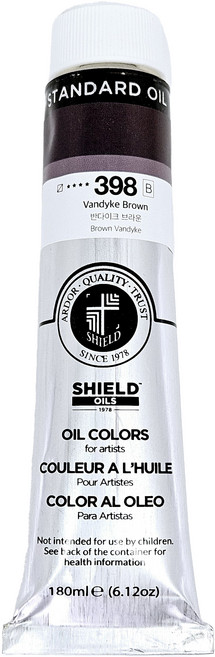 쉴드 스탠다드 유화물감 전문가용 398 VANDYKE BROWN, 180ml, 1색