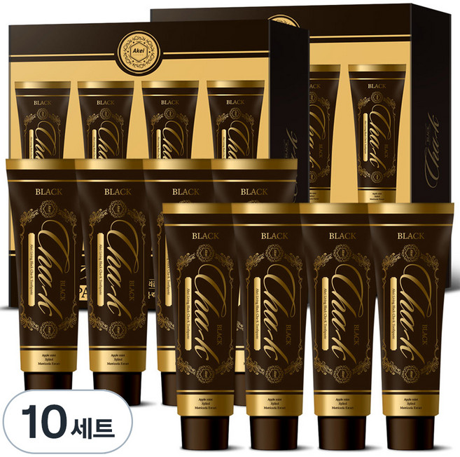 아케이 리빙 블랙 차크치약 4개입, 400g, 10세트