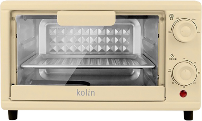 Kolin 歌林 雙旋鈕電烤箱 檸檬黃 10L, KBO-SD2218