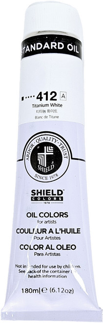쉴드 전문가용 스탠다드 유화물감 412 TITIANUM WHITE, 180ml, 1색