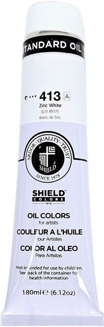 쉴드 스탠다드 유화물감 전문가용 413 ZINC WHITE, 180ml, 1색
