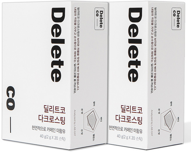 딜리트코 카페인 미함유 오르조 커피 대용차, 2개, 20개입, 2g