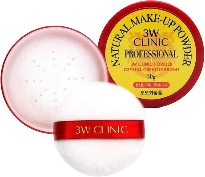 3W CLINIC 魔力蜜粉 30g, #10 閃光透明色, 1個