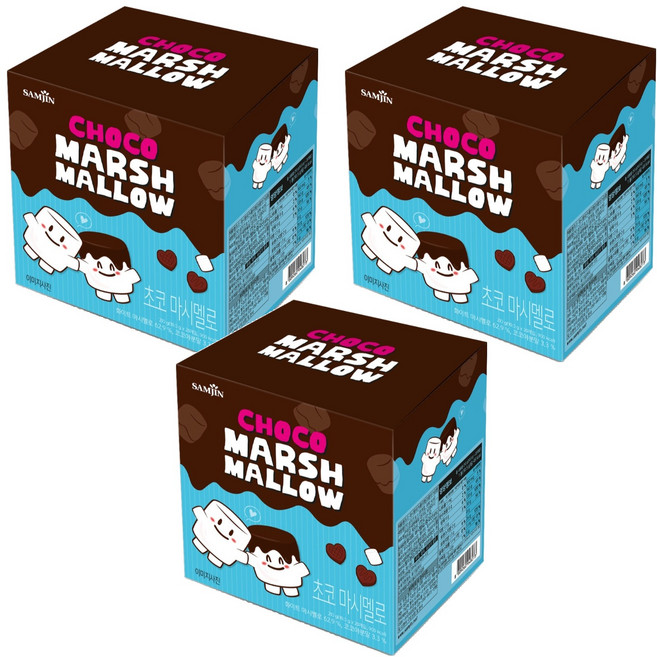 삼진 초코 마시멜로 20p, 3개, 210g