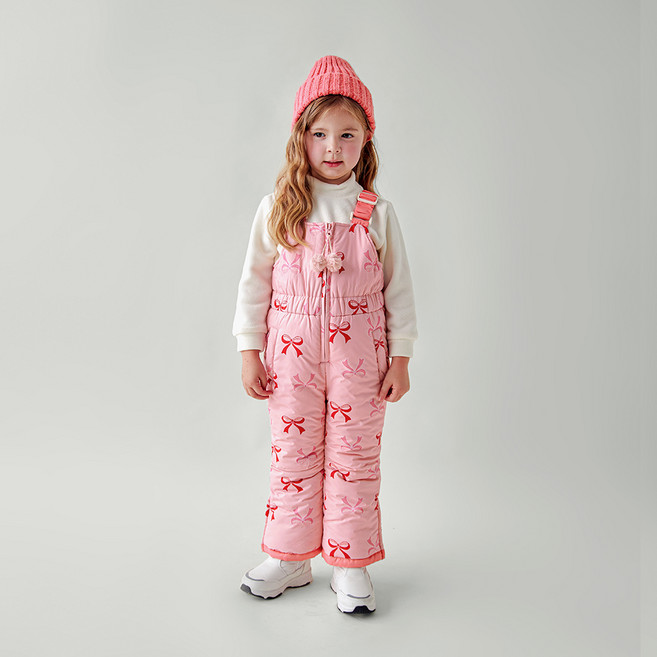 월튼키즈 여아용 걸리쉬 리본 스키팬츠