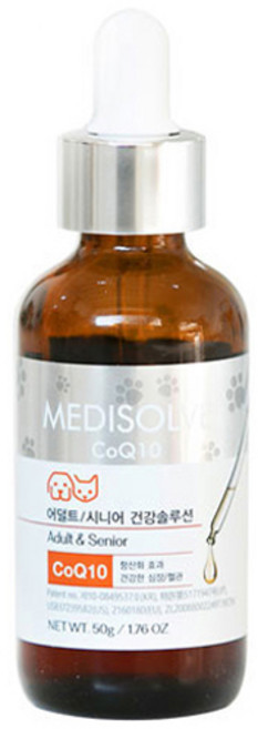 메디솔브 반려동물 웰에이징 솔루션 코큐텐 영양제, 50g, 1개, 어덜트