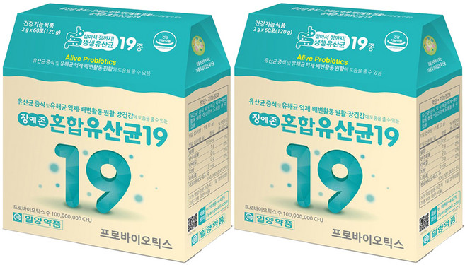 일양약품 장에존 혼합유산균 2개월분, 120g, 2개