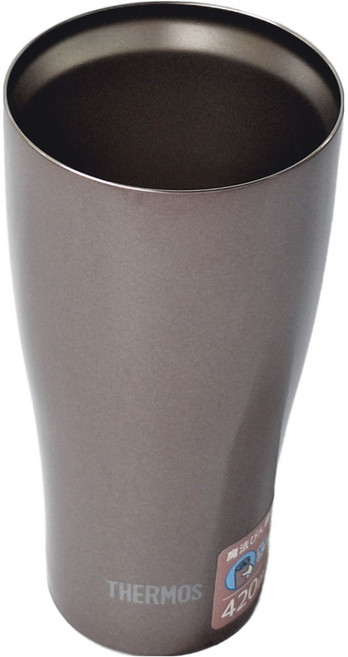 THERMOS 膳魔師 不鏽鋼真空冰沁杯 JDY-420C CAC, 420ml, 1個, 可可棕