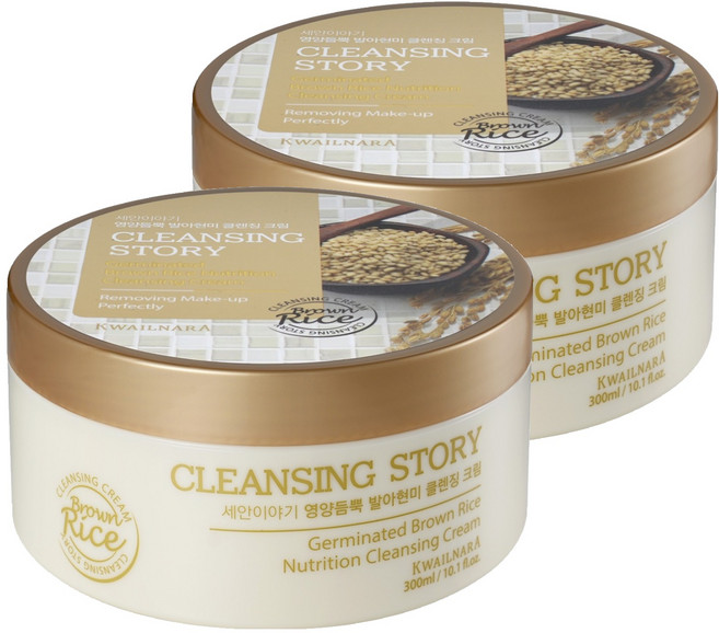 과일나라 세안이야기 영양듬뿍 발아현미 클렌징 크림, 300ml, 2개