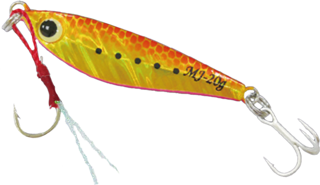 SAME 莎美 大肚魚鐵板附鉤 Minnow Jig, 橘背粉紅肚, 60g, 1個, 1個