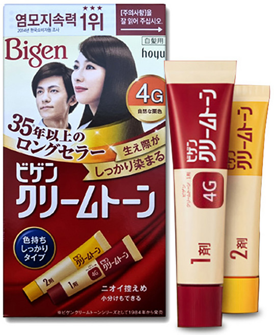 비겐크림톤 염색제 40g, 4G 자연밤색, 1개