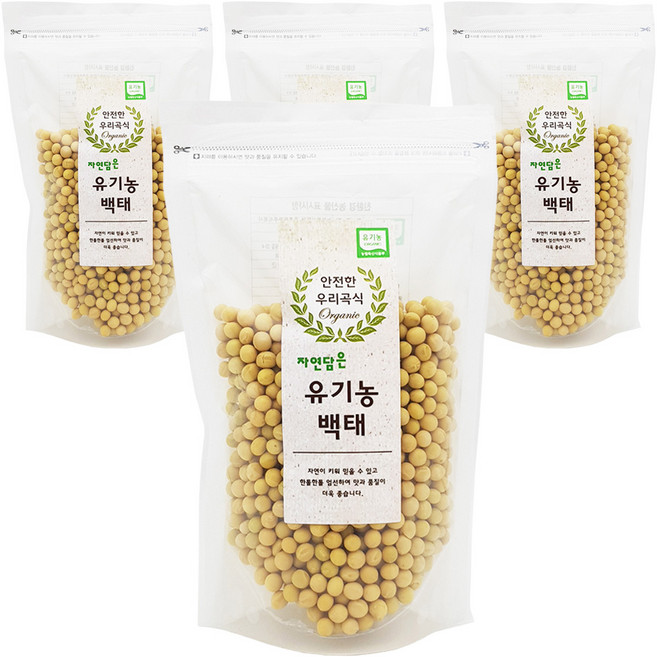 푸른들판 유기농 백태, 500g, 4개