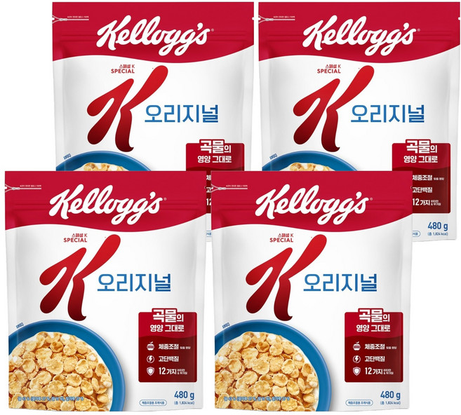 스페셜케이 오리지널 시리얼, 480g, 4개