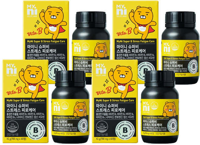 마이니 슈퍼비 스트레스 피로케어, 60정, 4개