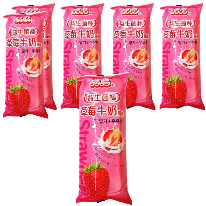 晶晶 益生菌草莓牛奶風味棒, 680g, 6包