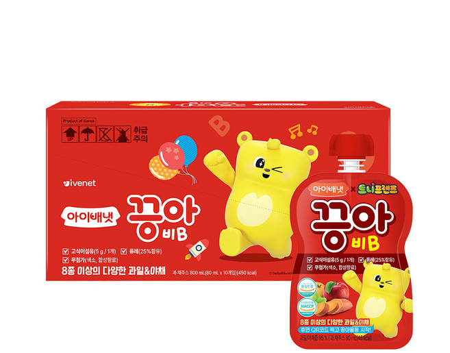 아이배냇 끙아 과일야채주스, 80ml, 10개