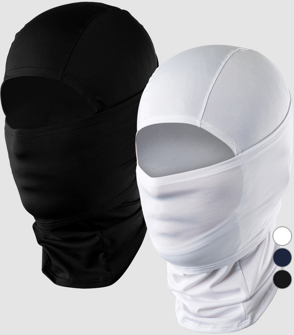 아르메데스 기능성 쿨 바라클라바 2종 세트 AR-19, 블랙, 화이트, 1개