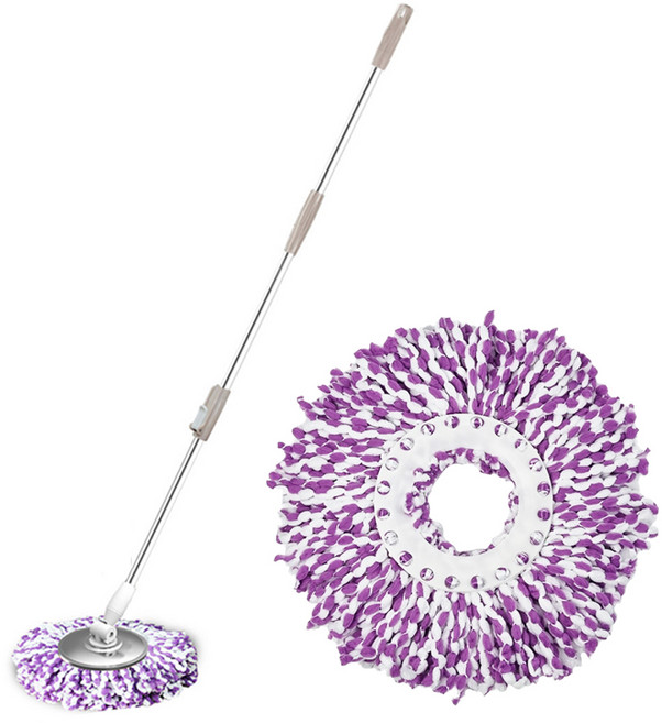 월드크린 고급 스핀 밀대 + 회전 걸레 2p 세트, 랜덤발송, 1세트