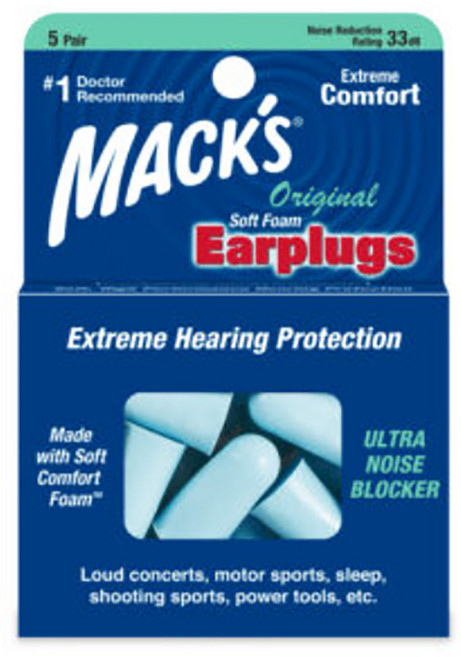 Macks 소프트폼 이어플러그 오리지널, 1개, 10개입