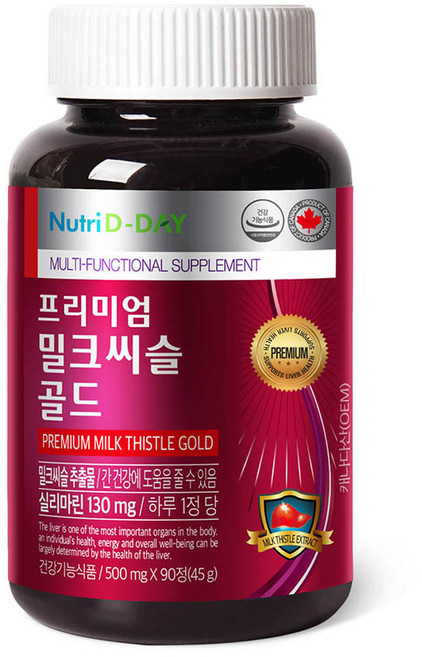 뉴트리디데이 프리미엄 밀크씨슬 골드, 90정, 45g, 1개