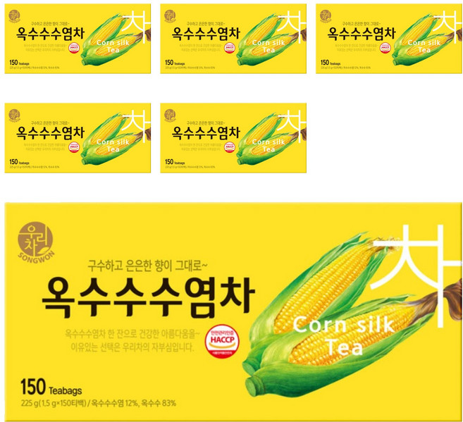 우리차 옥수수수염차, 1.5g, 150개입, 6개