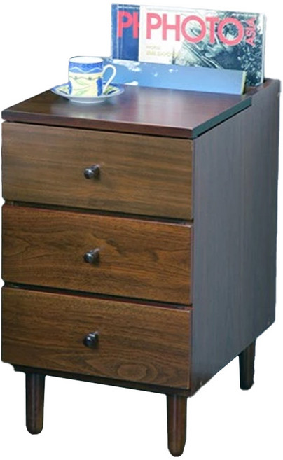 歐伊姆 北歐風格萬用收納邊櫃 台灣生產, 深木紋