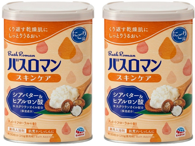 Bath Roman 護膚型 角鯊烷配方入浴劑 乳木果 + 玻尿酸, 600g, 2罐