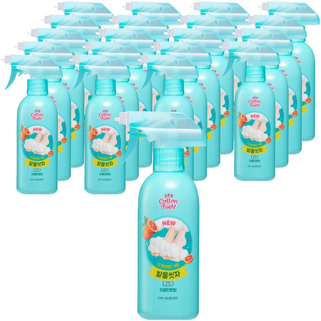 온더바디 코튼풋 발을 씻자 풋샴푸 자몽 민트향, 1개입, 20개, 385ml