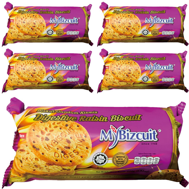 MyBizcuit 麥比客 經典消化餅 果味, 250g, 5包
