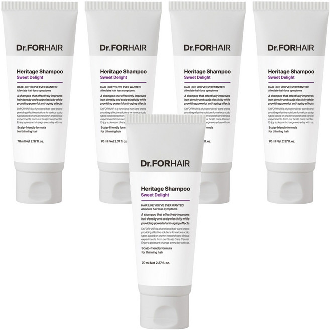 닥터포헤어 두피 안티에이징 헤리티지 샴푸 스위트 딜라이트, 70ml, 5개