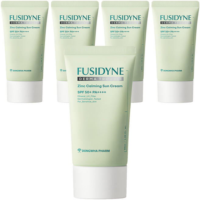 후시다인 더마 트러블 징크 카밍 선크림 SPF50+ PA++++, 50ml, 5개