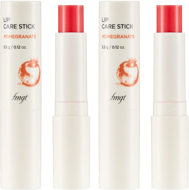 더페이스샵 립케어 스틱 립밤, 02 석류, 3.5g, 2개