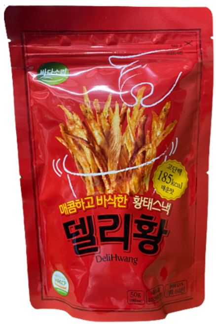 바다소리 델리황 황태스낵 매운맛, 50g, 1개