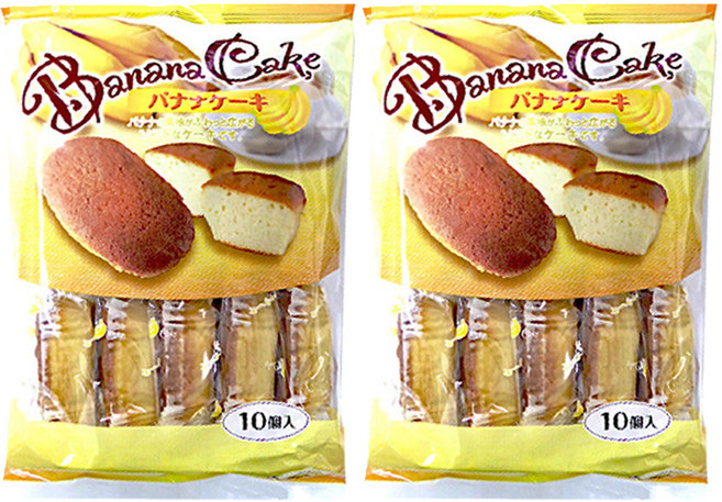 시아와세도 바나나케이크 10p, 2개, 180g