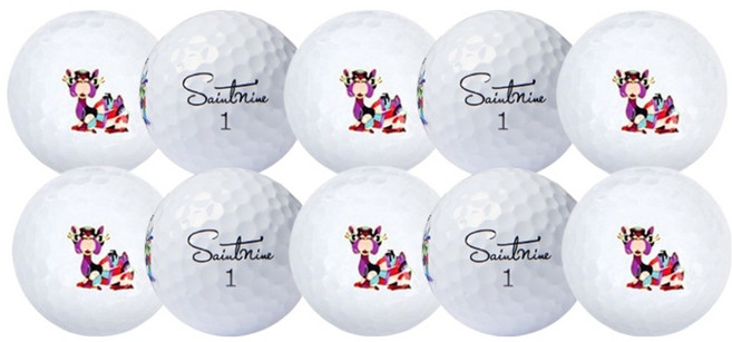 세인트나인 캐릭터 혼합 로스트볼 특A 골프공, 화이트 혼합, 10개입, 1개